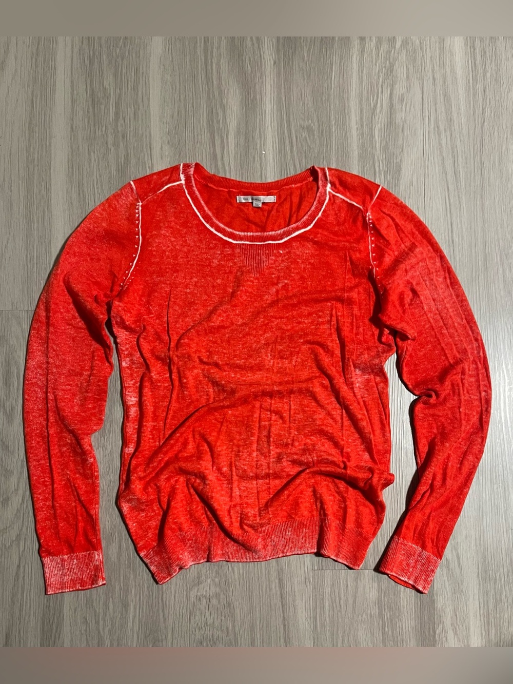 Women's Gap Lightweight Red/Orange Crewneck Sweater